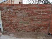 Restauration d'un mur en brique foraine toulousaine